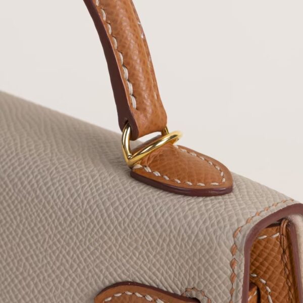 HERMÈS Mini Kelly S2 Trench/CC37 Gold Epsom Leather 19CM GHW