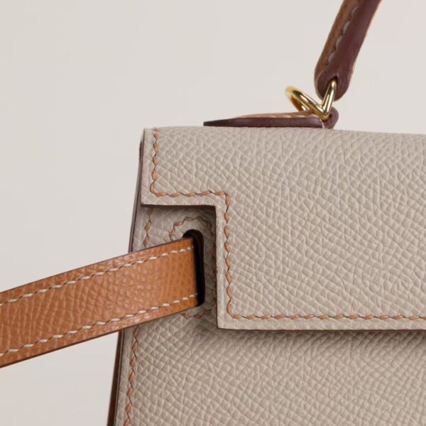 HERMÈS Mini Kelly S2 Trench/CC37 Gold Epsom Leather 19CM GHW