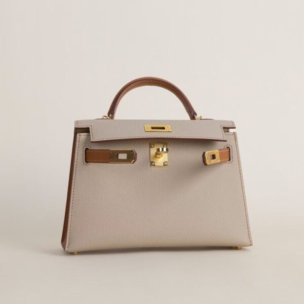 HERMÈS Mini Kelly S2 Trench/CC37 Gold Epsom Leather 19CM GHW