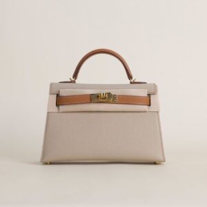 HERMÈS Mini Kelly S2 Trench/CC37 Gold Epsom Leather 19CM GHW