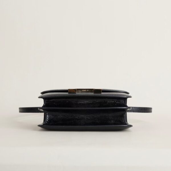 HERMÈS Constance 1-18 CK89 Black Lizard Leather 18CM GHW Hardware