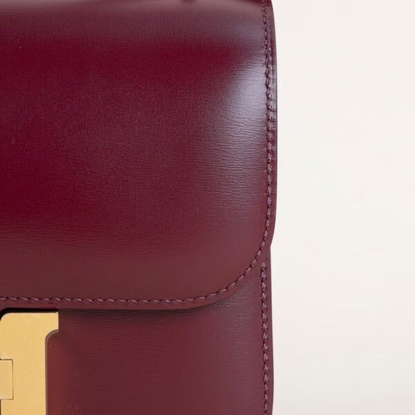 HERMÈS Constance 1-18 57 Bordeaux Box Leather 18CM GHW Hardware