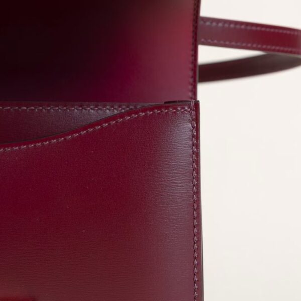 HERMÈS Constance 1-18 57 Bordeaux Box Leather 18CM GHW Hardware