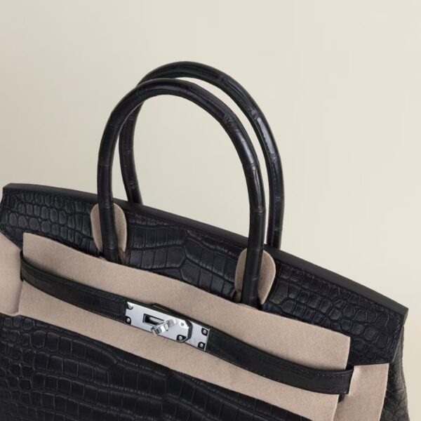 HERMÈS Birkin 30CM Matte Crocodile CK89 Black PHW