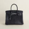 HERMÈS Birkin 30CM Matte Crocodile CK89 Black PHW