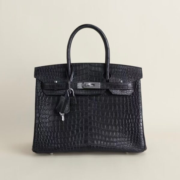 HERMÈS Birkin 30CM Matte Crocodile CK89 Black PHW