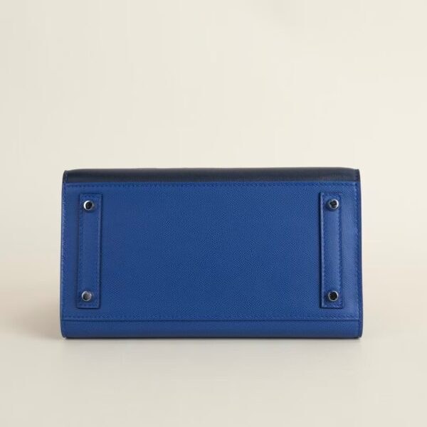 HERMÈS Birkin Faubourg 20CM Blue Matte Alligator / Calf Leather PHW