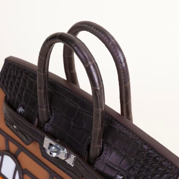 HERMÈS Birkin 20CM Fauboury Madame / Alligator Crocodile Gold PHW