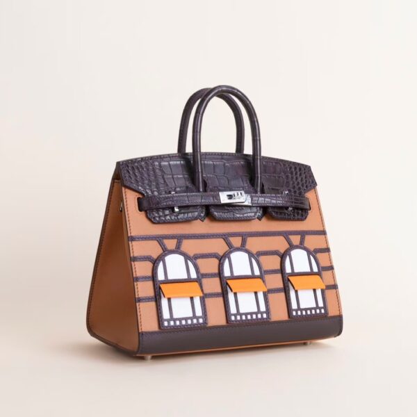 HERMÈS Birkin 20CM Fauboury Madame / Alligator Crocodile Gold PHW