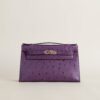 187 Factory Kelly pochette Ostrich P9 Anemone GHW