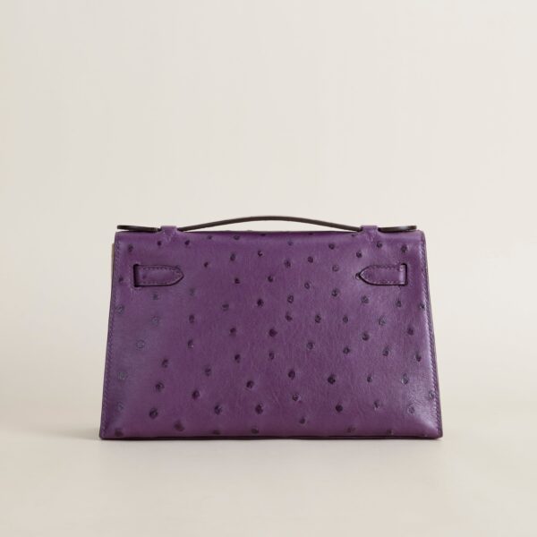 187 Factory Kelly pochette Ostrich P9 Anemone GHW