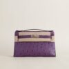 187 Factory Kelly pochette Ostrich P9 Anemone GHW